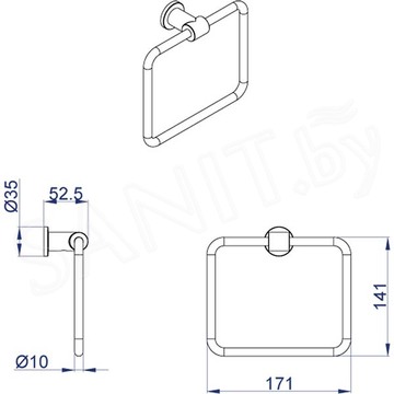 Держатель для полотенец Azario Forny AZ-88311A