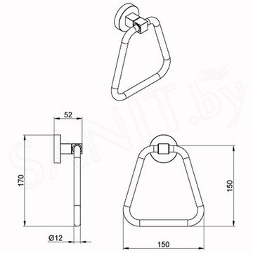 Держатель для полотенец Azario Nessy AZ-73111