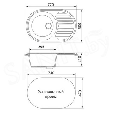 Кухонная мойка Granrus GR-770