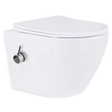 Комплект инсталляции Weltwasser Marberg 410 с кнопкой и подвесным унитазом Roxen Antares Bidet 530185-01X с функцией биде