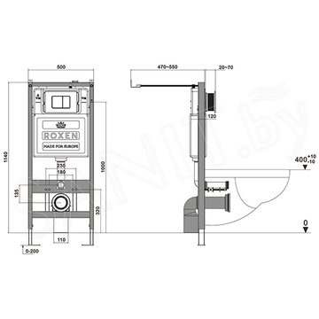 Комплект инсталляции 8 в 1 Roxen StounFix Dual Fresh 616329-1 оружейная сталь