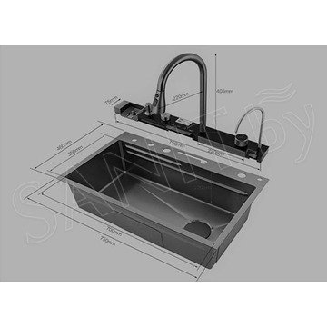 Кухонная мойка Savol S-SC002Q со смесителем 8 в 1