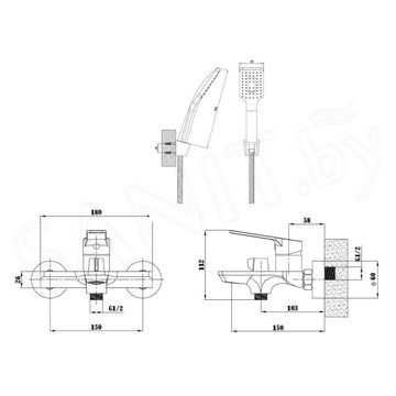 Смеситель для ванны Esko Singapore SB 54