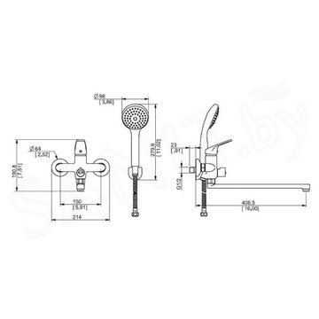 Смеситель для ванны Esko Palermo PE 31