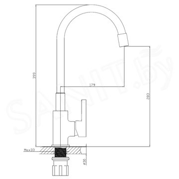 Смеситель для кухонной мойки Esko Coral CL 519 W