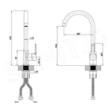 Смеситель для кухонной мойки Esko Sorrento SR 519