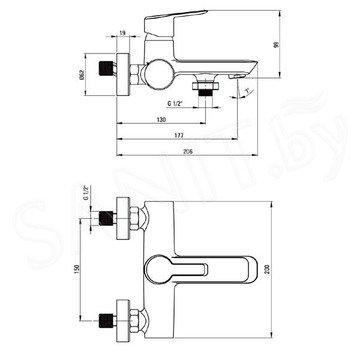 Смеситель для ванны Deante Arnika Gold BR BQA R10N