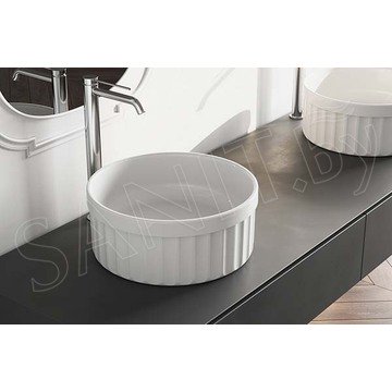 Умывальник Belux Колизей Кл 380 белый матовый Solid Surface