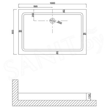 Душевой поддон Niagara Nova NG-100-80Q / NG-120-80Q / NG-120-90Q