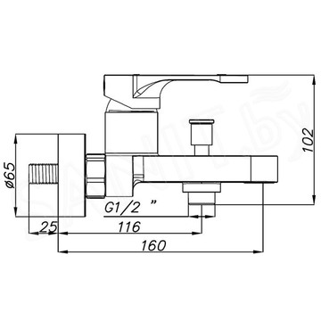 Смеситель для ванны Azario Viano AZ-158305024