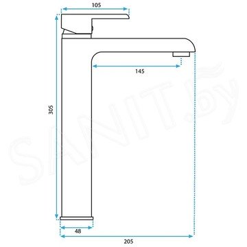 Смеситель для умывальника Rea Melia white gold REA-B2709