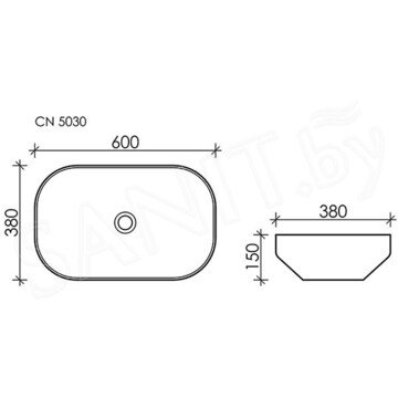 Умывальник CeramicaNova Element CN5030 / CN5031