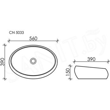 Умывальник CeramicaNova Element CN5033