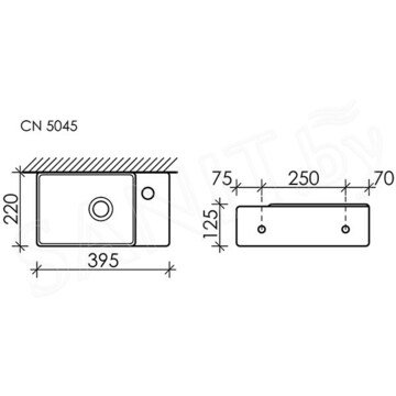 Умывальник CeramicaNova Element CN5045MB / CN5046MB