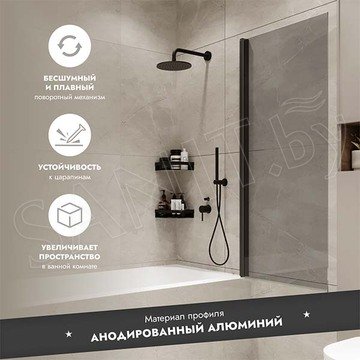 Душевая шторка на ванну Benetto Open BEN_802_BL_T