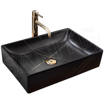 Умывальник Rea Inga black marble matt U8006