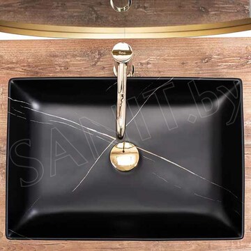 Умывальник Rea Inga black marble matt U8006