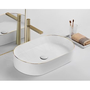 Умывальник Rea Nadia gold edge U1063