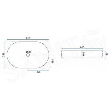 Умывальник Rea Nadia 60 U1055 / 60 white matt U9657