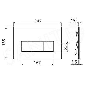 Комплект инсталляции AlcaPlast AM101/1120 Sadromodul с ароматизатором, кнопкой Thin M57-G-M и унитазом Roxen Antares Gold 530110-01G