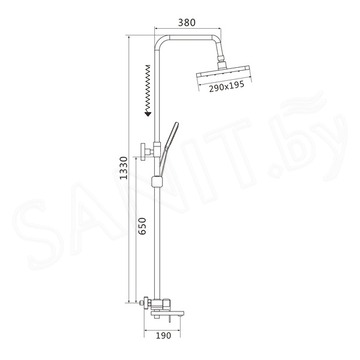 Душевая стойка Shevanik S9636T