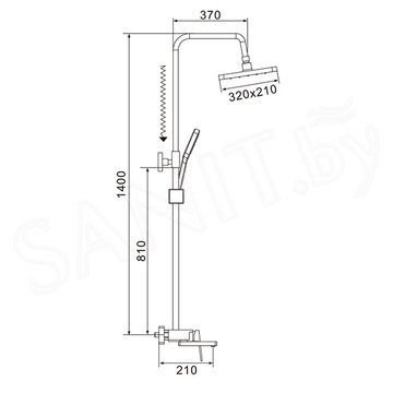 Душевая стойка Shevanik S6826C