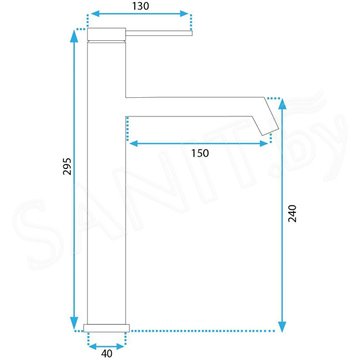 Смеситель для умывальника Rea Foss black B5320