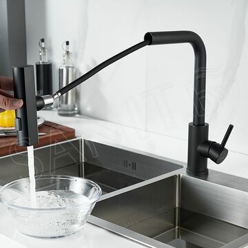 Смеситель для кухонной мойки Shevanik S263H с выдвижным изливом