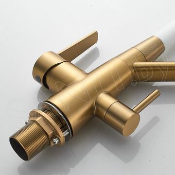 Смеситель для кухонной мойки Shevanik S968G с подключением к фильтру воды