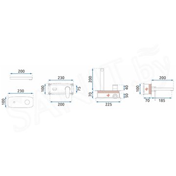 Смеситель встраиваемый Rea Mild black rose gold REA-B9142