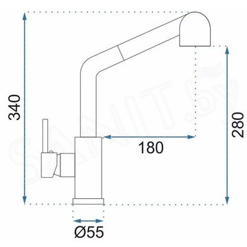 Смеситель для кухонной мойки Rea Troy Nikiel matt REA-B6301