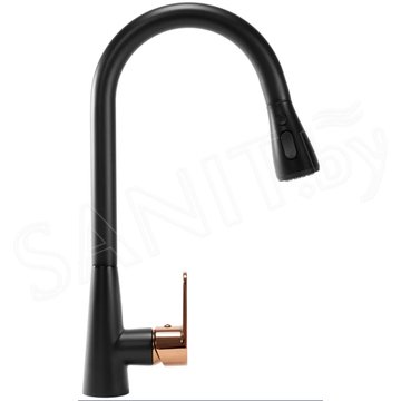 Смеситель для кухонной мойки Rea Mild black matt rose gold REA-B4801