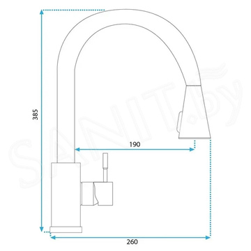 Смеситель для кухонной мойки Rea Cross chrom REA-B5310 / nikiel matt REA-B5308