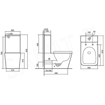 Напольный унитаз SantiLine SL-5028