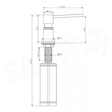 Дозатор для моющих средств Paulmark Kraft D003-BR