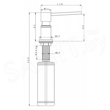 Дозатор для моющих средств Paulmark Kraft D003-401