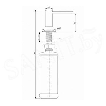 Дозатор для моющих средств Paulmark Decus D004-401(AN) / D004-GB / D004-418(BLM)