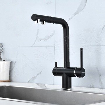 Смеситель для кухонной мойки Paulmark Serpentine Se213222-401(AN) с подключением к фильтру воды