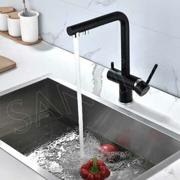 Смеситель для кухонной мойки Paulmark Serpentine Se213222-401(AN) с подключением к фильтру воды