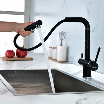 Смеситель для кухонной мойки Paulmark Serpentine Se213222-401(AN) с подключением к фильтру воды