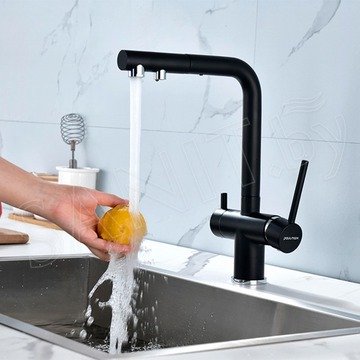 Смеситель для кухонной мойки Paulmark Serpentine Se213222-401(AN) с подключением к фильтру воды