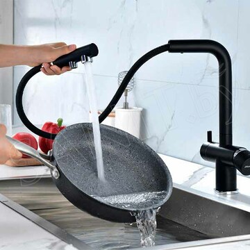 Смеситель для кухонной мойки Paulmark Serpentine Se213222-401(AN) с подключением к фильтру воды