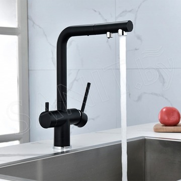 Смеситель для кухонной мойки Paulmark Serpentine Se213222-401(AN) с подключением к фильтру воды