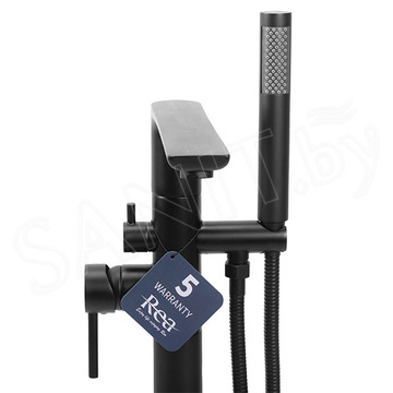 Смеситель для ванны Rea Flores black REA-B2711 напольный