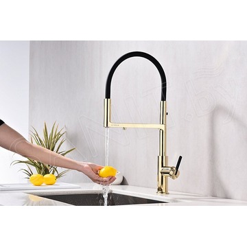 Смеситель для кухонной мойки Paulmark Tornado To213402-G / To213402-BG с подключением к фильтру воды