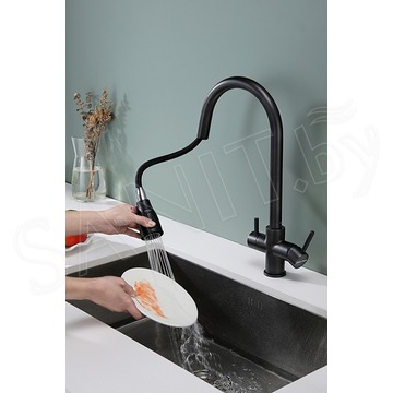 Смеситель для кухонной мойки Paulmark Lange La214212-418 с подключением к фильтру воды
