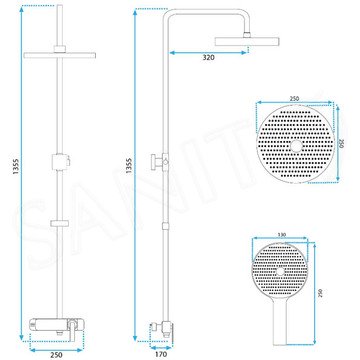 Душевая стойка Rea Rebel Chrome REA-P2415