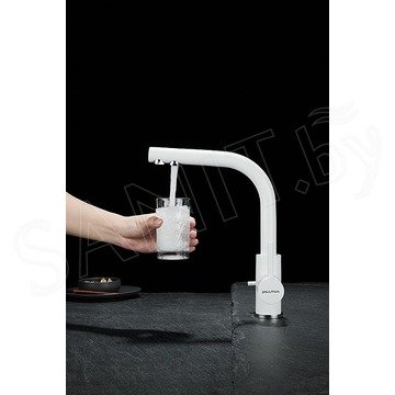 Смеситель для кухонной мойки Paulmark Essen Es213011-431TW(WH) / Es213011-BE с подключением к фильтру воды