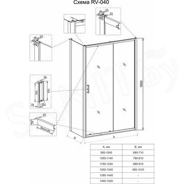 Душевой уголок Veconi RV-040 100