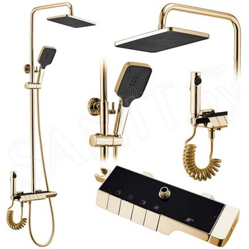 Душевая стойка Rea Rob Gold REA-P6625 / Gold matt REA-P6623 с термостатом
